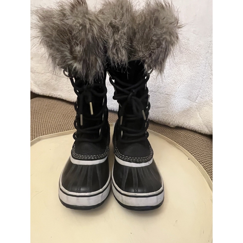 Sorel Joan of Arctic Waterproof Winter Boots Black Suede Faux Fur NL2429-010 6.5